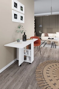 Ultra Flamingo Pratik Katlanır - Açılır Kapanır Raflı Mutfak Yemek Çalışma Masası